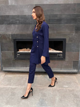 Load image into Gallery viewer, Navy Contour Blazer Set
